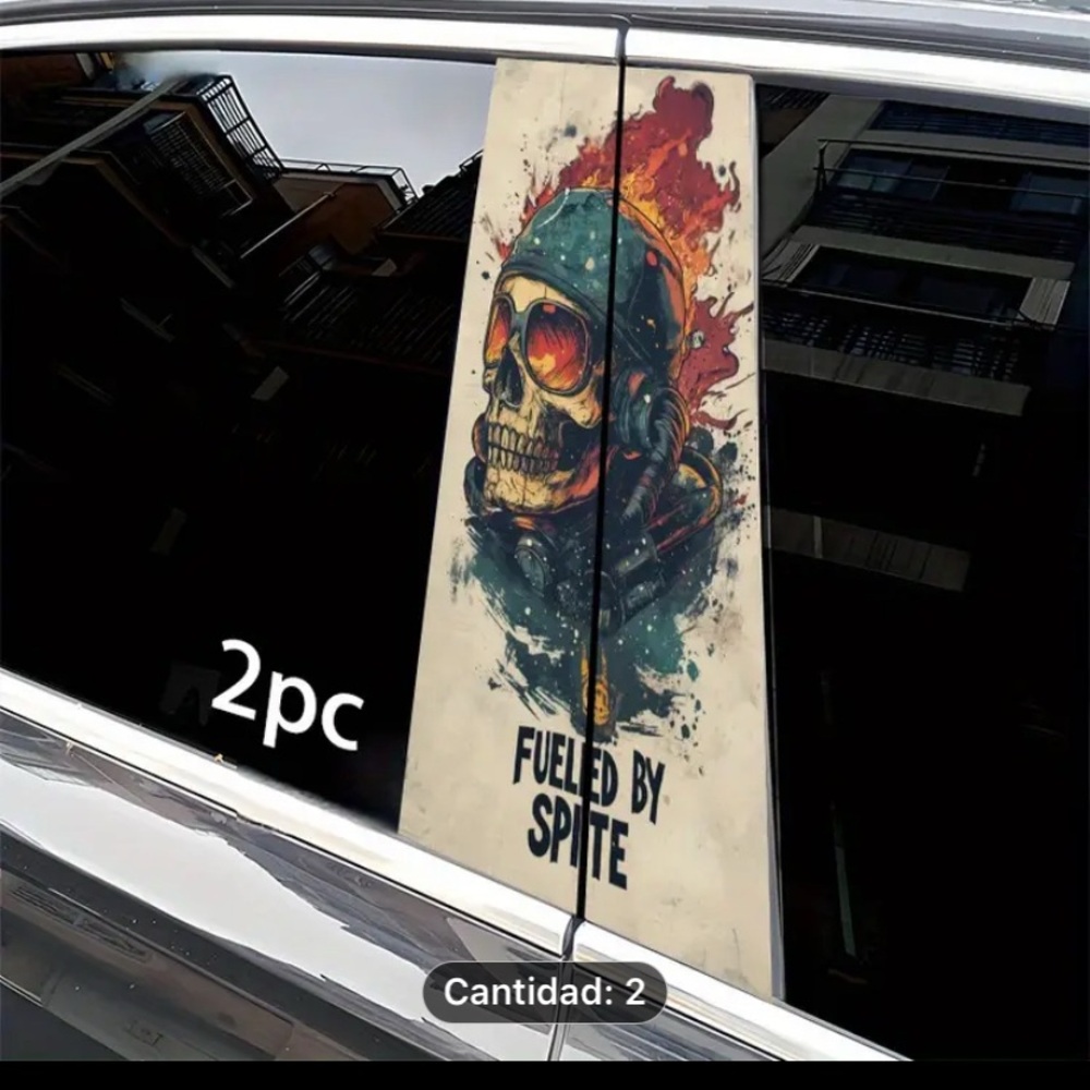 Skull Car Window Decals - 2pc - Picture 6 of 7